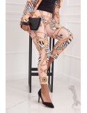 Elegant trousers with powder patterns 3004 - Online store - Boutique